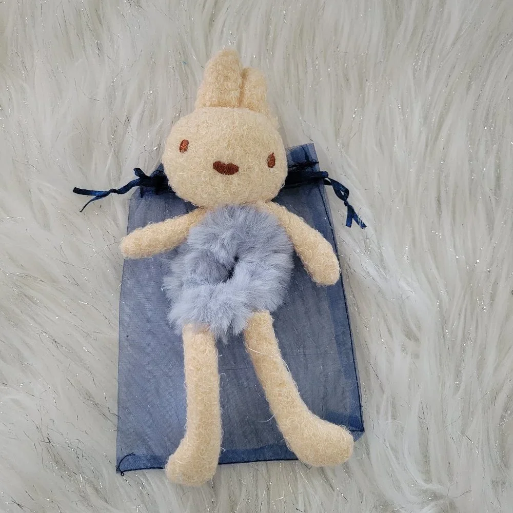 Set of 2 Plush Rabbit Scrunchies
